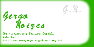 gergo moizes business card